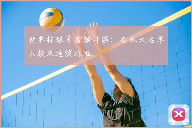 世界杯球员名额详解：各队大名单人数及选拔标准