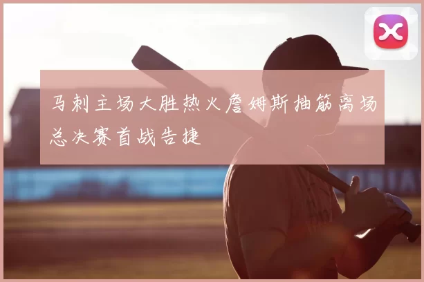 马刺主场大胜热火詹姆斯抽筋离场总决赛首战告捷